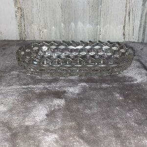 *0702 Vintage Glass Fosteria Oval Dish